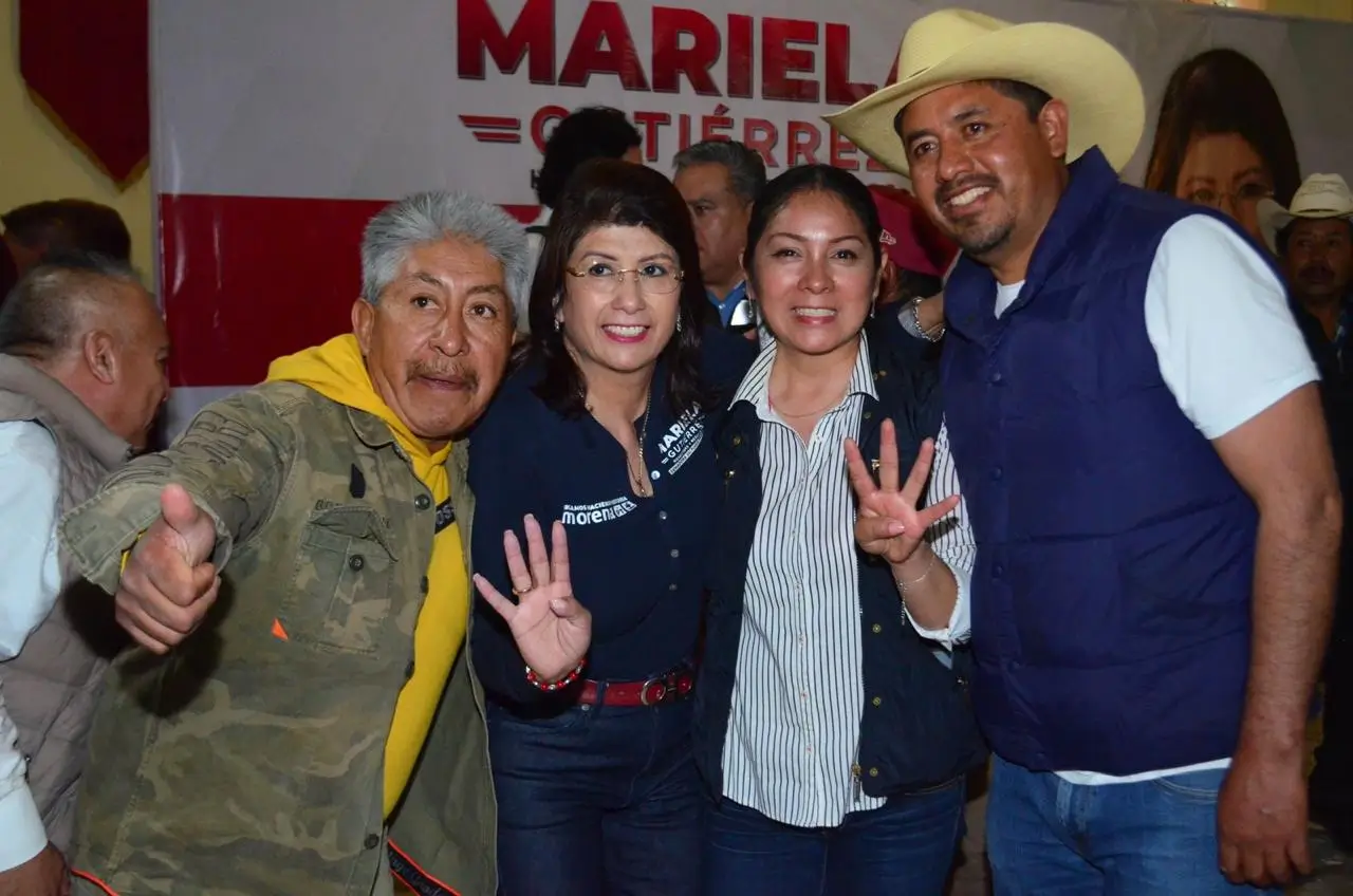 Mariela Gutiérrez Escalante durante su campaña electoral hacia el Senado de la República